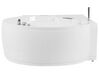 Banheira de hidromassagem de canto em acrílico branco com LED e coluna Bluetooth 182 x 150 cm MILANO_773615