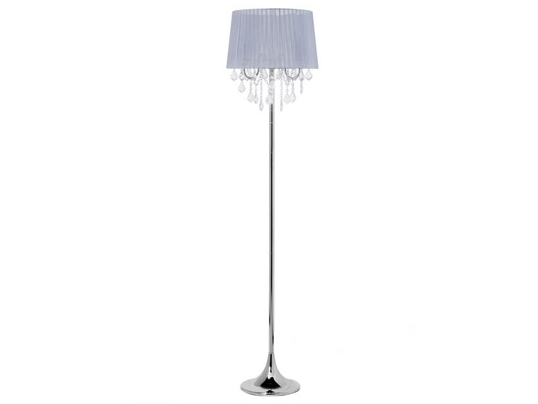 Lámpara de pie de metal plateado/gris claro 170 cm EVANS_696041