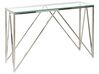 Tavolino consolle vetro temperato argento 120 x 40 cm WESO_824976