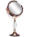 Espejo de maquillaje LED rosa dorado ø 18 cm MAURY_813610
