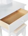 3 Drawer Dressing Table with Oval Mirror and Stool White ASTRE_830256