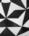 Teppich Kuhfell schwarz / weiss ⌀ 140 cm geometrisches Muster TURGUTLU_721040