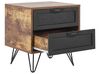 Noční stolek se 2 zásuvkami s efektem tmavého dřeva/černý ARKAN_826065