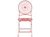 Conjunto de 2 cadeiras de jardim em metal vermelho SCARIO_856032