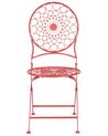 Conjunto de 2 cadeiras de jardim em metal vermelho SCARIO_856032