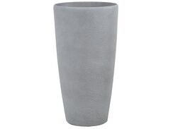 Kukkaruukku kiviseos harmaa 39 x 39 x 75 cm ABDERA Kukkaruukku kiviseos harmaa 39 x 39 x 75 cm ABDERA