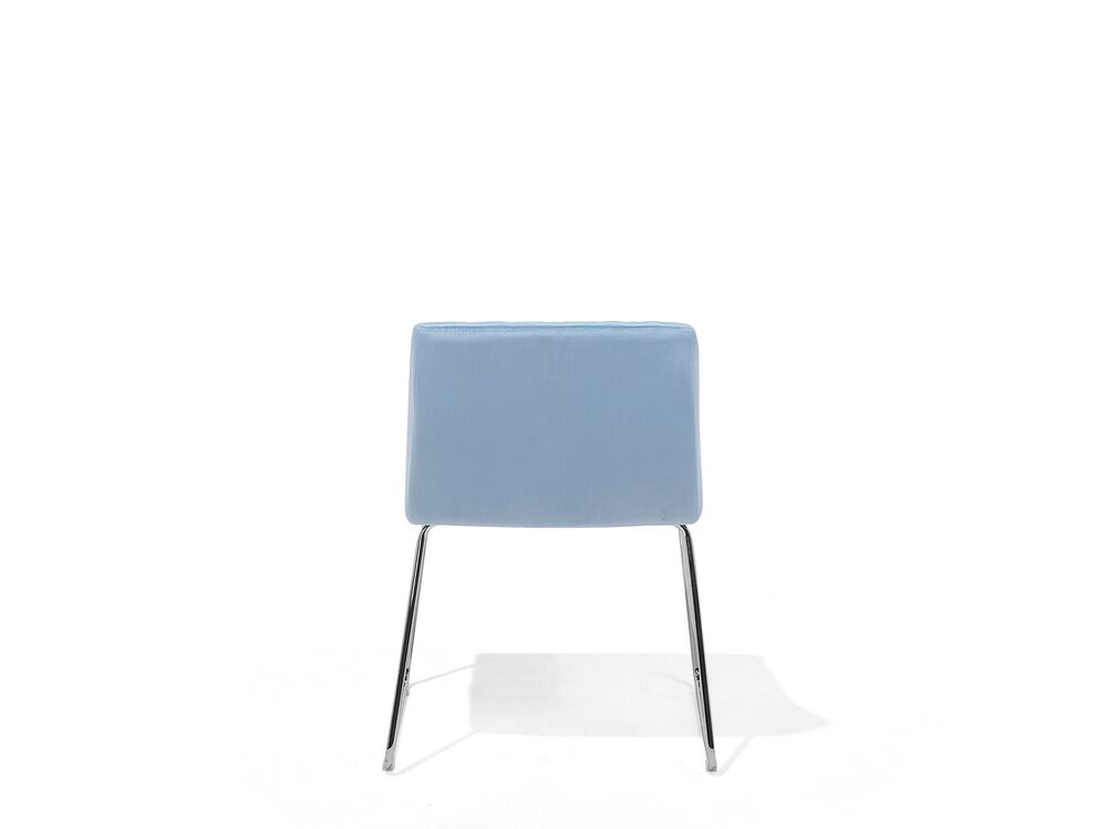 Conjunto de 2 sillas de comedor de terciopelo azul claro ARCATA