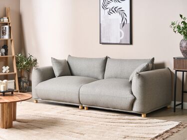 3-seters sofa stoff lys grå LUVOS