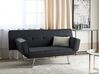 Canapé-lit en tissu noir BRISTOL_905017