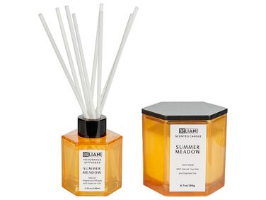 Soy Wax Candle and Reed Diffuser Scented Set Summer Meadow CLASSY TINT