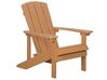 Krzesło ogrodowe z podnóżkiem jasne drewno ADIRONDACK_809446