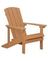 Chaise de jardin bois clair avec repose-pieds ADIRONDACK_809446