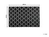 Outdoor Teppich schwarz-weiß 140 x 200 cm zweiseitig Kurzflor ALADANA_733714