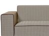 3 Seater Linen Sofa Light Brown OSELO_887817
