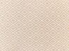Dekokissen mit Fransen geometrisches Muster sandbeige 45 x 45 cm 2er Set LONAR_801402