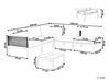 Lounge Set Aluminium grau / schwarz 6-Sitzer Auflagen grau FORANO_811142