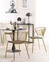 Set of 2 Metal Dining Chairs Gold RIGBY_775523