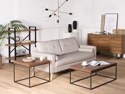 Sohvapöytä tumma puu/musta DELANO Sohvapöytä tumma puu/musta DELANO