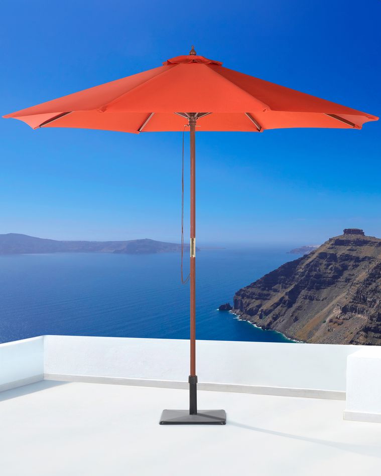 Parasol EASYmaxx, terre cuite, 270 x 140 cm, demi-sphère de parasol | bol Parasol EASYmaxx, terre cuite, 270 x 140 cm, demi-sphère de parasol | bol
