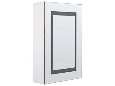 Kúpeľňová zrkadlová skrinka na stenu s LED osvetlením 40 x 60 cm biela MALASPINA
