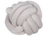 Velvet Knot Cushion 30 x 30 cm Light Grey MALNI_790145