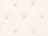 Cama con somier de terciopelo blanco crema 140 x 200 cm LUBBON_882162