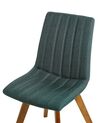 Set of 2 Fabric Dining Chairs Green CALGARY_800076