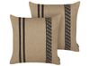 Set of 2 Jute Cushions 45 x 45 cm Beige DESALIX_887845