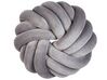 Velvet Knot Cushion with Glitter 30 x 30 cm Grey AKOLA_815370