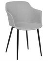 Set of 2 Fabric Dining Chairs Light Grey ELIM_883589