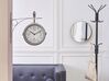 Iron Train Station Wall Clock ø 22 cm Silver and White ROMONT_784500
