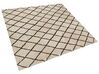 Teppich beige / schwarz 200 x 200 cm geometrisches Muster Kurzflor MIDYAT _806584