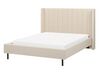 Boucle EU Double Size Bed Beige VILLETTE_887310