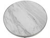 Marble Effect Side Table White with Silver RAMONA_705801