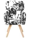 Fabric Armchair Black and White BJARN_546250