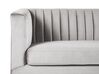 3 Seater Velvet Fabric Sofa Light Grey ARVIKA_806085