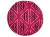 Set of 2 Outdoor Cushions Geometric Pattern ⌀ 40 cm Pink MEZZANO_881459