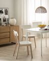 Set of 2 Wooden Dining Chairs White SANTOS_757987