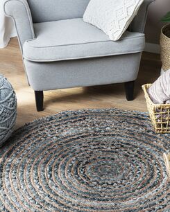 Matto juutti sininen/beige 120 cm MASLAK Matto juutti sininen/beige 120 cm MASLAK