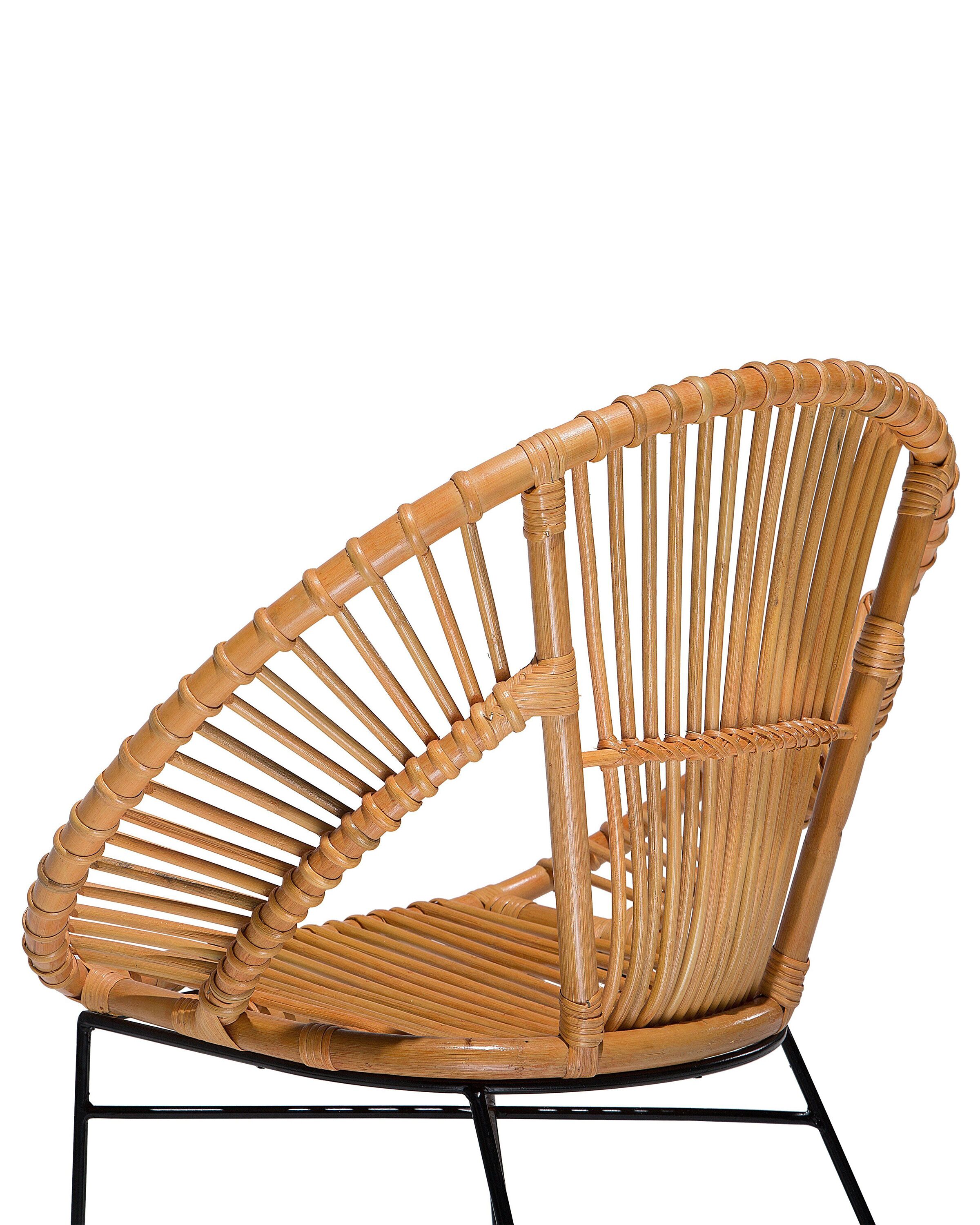 Rattan Accent Chair Natural SARITA Beliani.co.uk