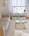 Glass Top Coffee Table Gold BEVERLY_900013