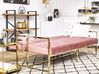 Sofá cama 3 plazas de terciopelo rosa/dorado MARSTAL_793568