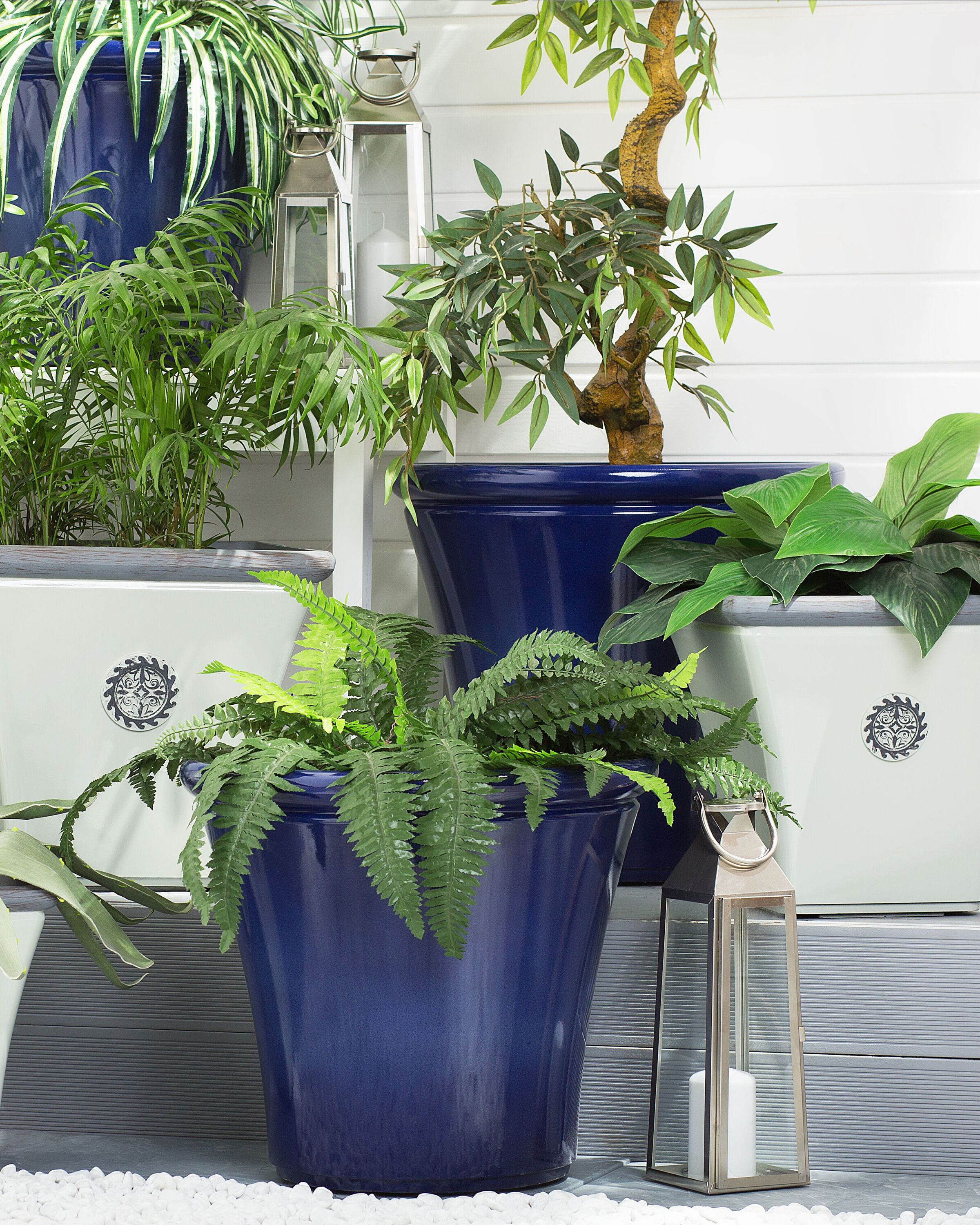 Vaso decorativo para plantas ? 55 cm azul marinho KOKKINO