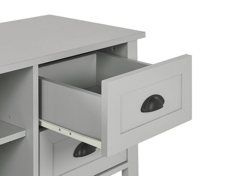 TV Stand Light Grey HONOLULU Beliani.co.uk