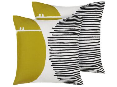 Set of 2 Outdoor Cushions 45 x 45 cm Multicolour PELAGO