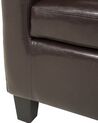 Faux Leather Armchair Brown BORWICK_698091