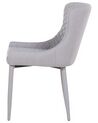 Lot de 2 chaises en tissu gris clair SOLANO_700560