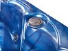 Bañera de hidromasaje LED de acrílico azul/plateado/madera clara 200 x 200 cm LASTARRIA_818738
