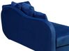 Chaiselongue Samtstoff dunkelblau mit Bettkasten rechtsseitig MERI_749900