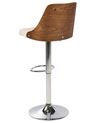 Set of 2 Faux Leather Swivel Bar Stools Beige VANCOUVER_743143